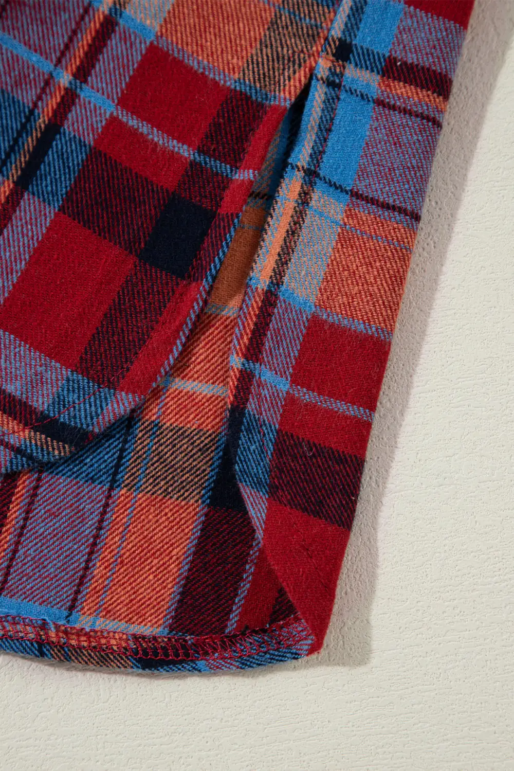 Plaid Relaxed Fit Western Inspired Shirt Blouse