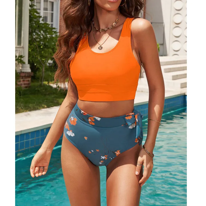 Women's High-Waist One-Piece Swimsuit