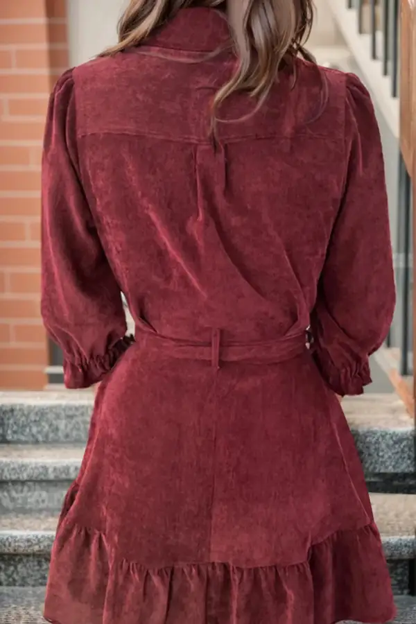 Classic Ruffled Casual Dress