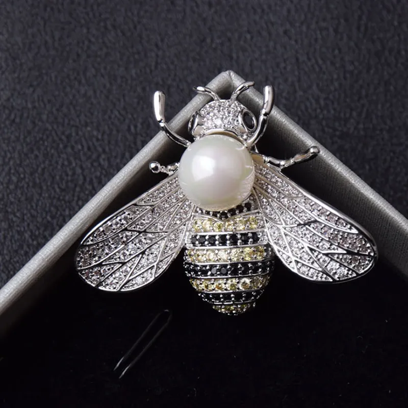 Pearl Bee Accent Brooch