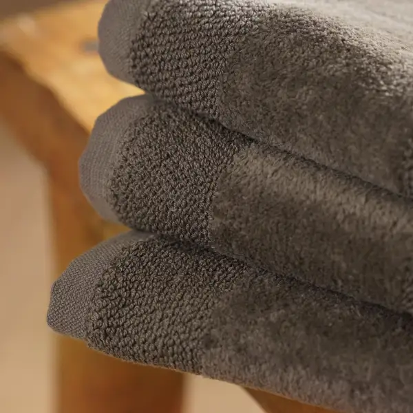 Dark Gray Cotton Hand Towel Set