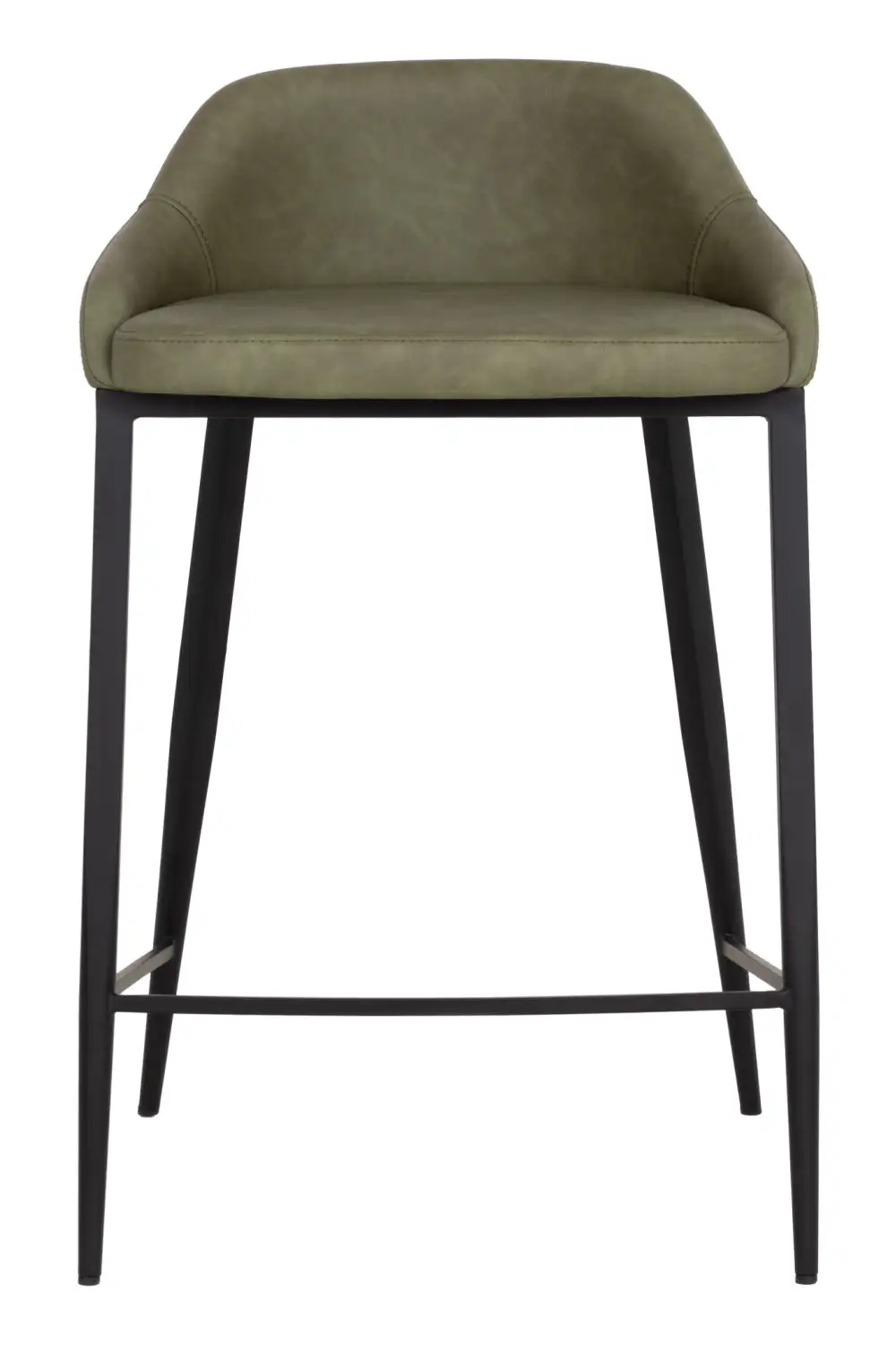 Low-Back Leather Leather-Look Counter Stool
