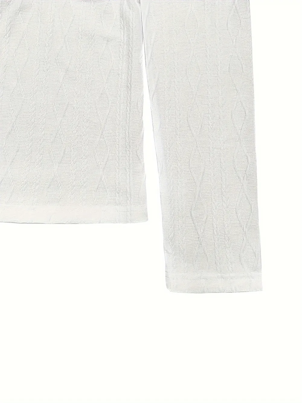 Cable Knit Drawstring Hooded Sweater Casual Long