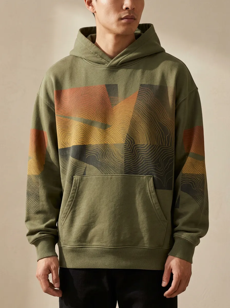 Graphic Topographic Hoodie