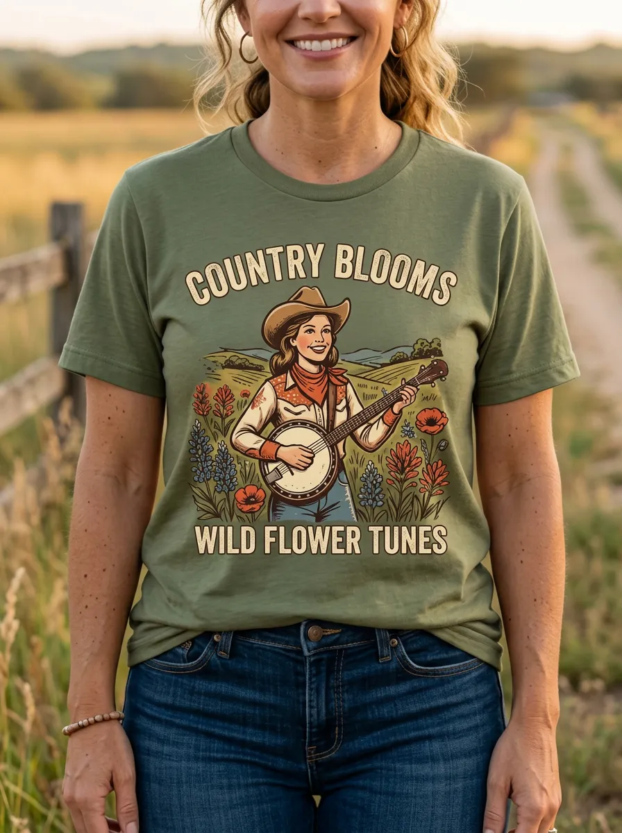 Western Country Music Graphic T-Shirt