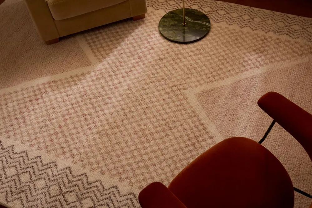 Wool Geometric Bohemian Relaxed Area Rug