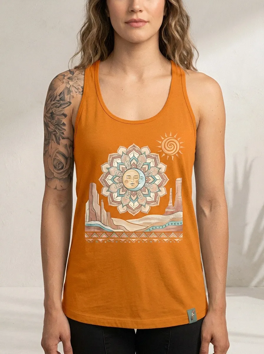 Boho Celestial Sun Tank Top