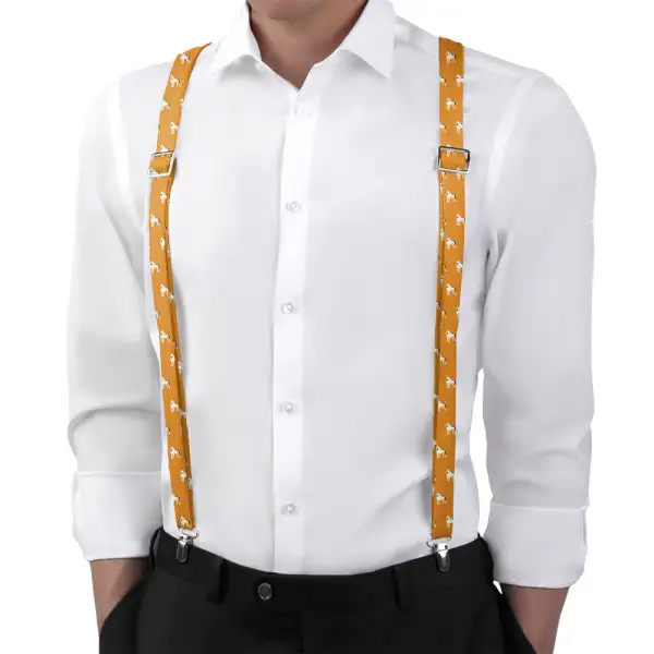 Pitbull Dog Theme Suspenders
