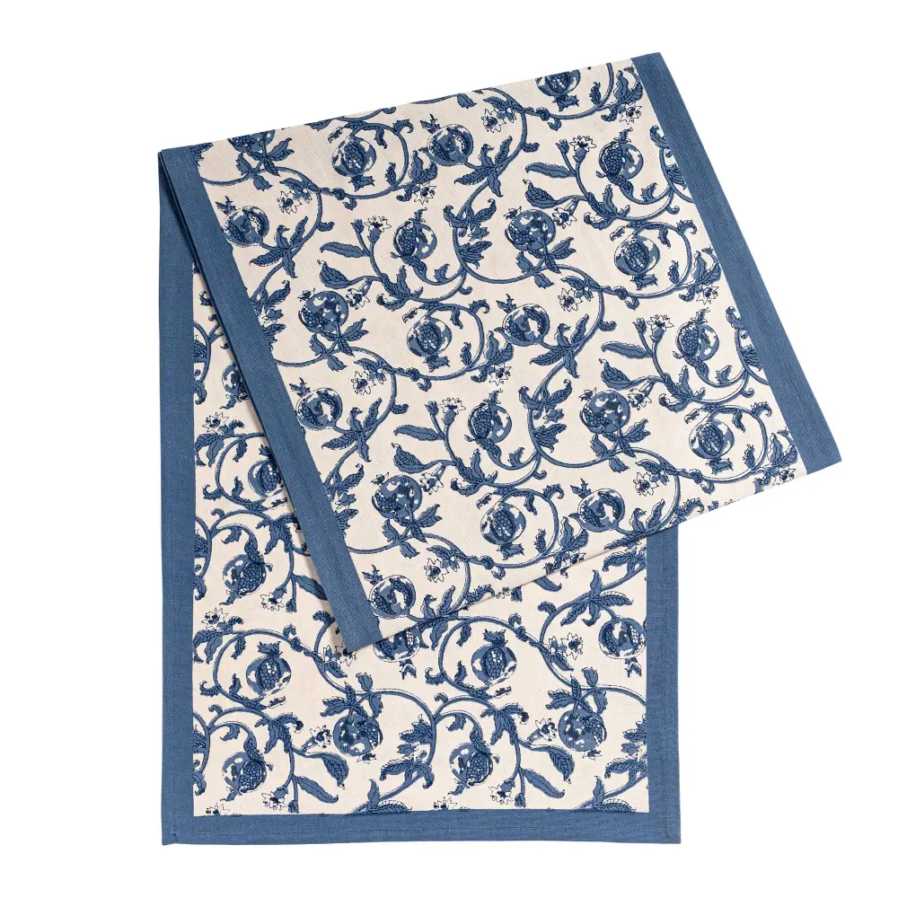 Intertwined Pomegranate Floral Table Runner