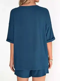 Classic Relaxed Everyday Top and Shorts Matching Set