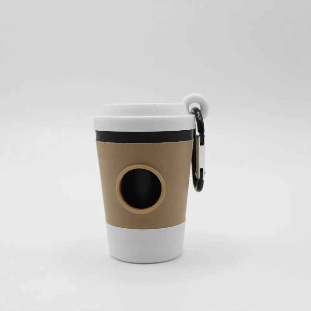 Coffee Cup Design Dog Poop Bag Holder