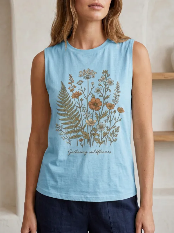 Nature Lover Wildflower Bouquet Tank Top