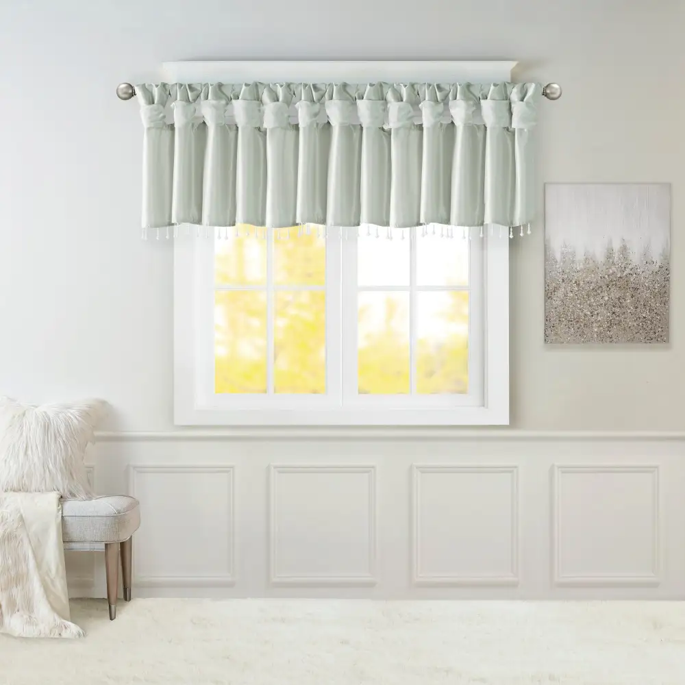 Relaxed Faux Silk Tab-Top Valance