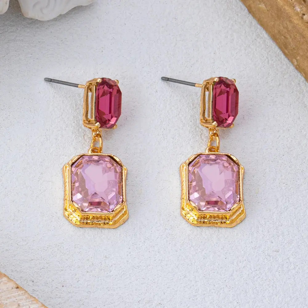 Two Stone Geometric Crystal Cut