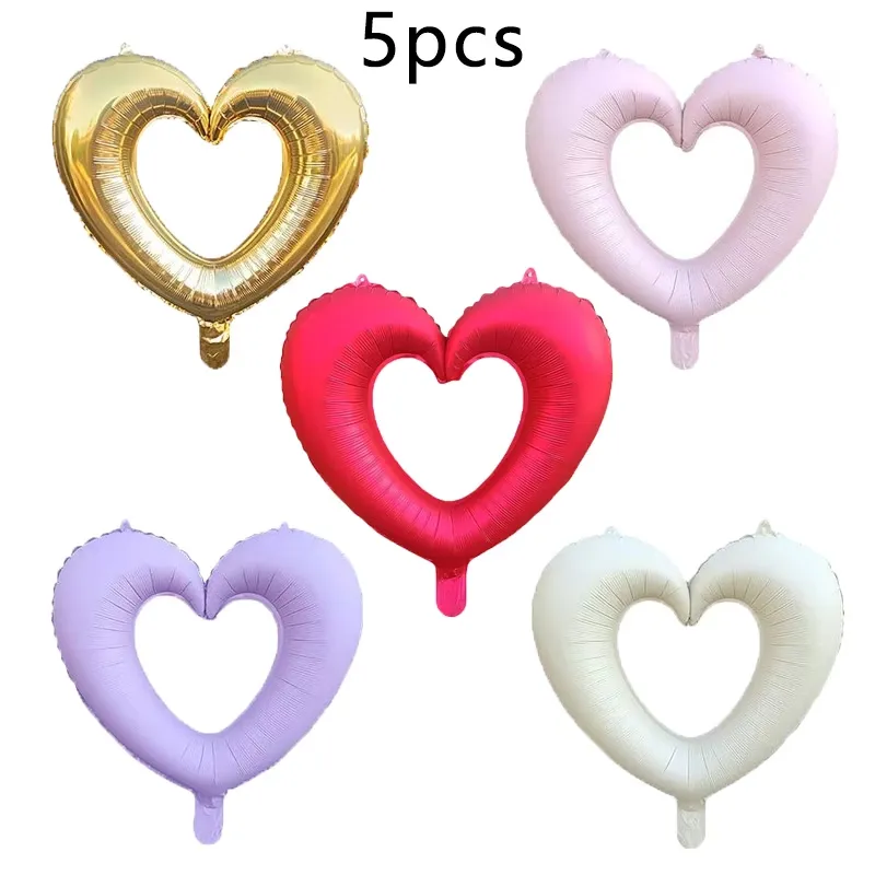 Hollow Heart Mylar Balloons