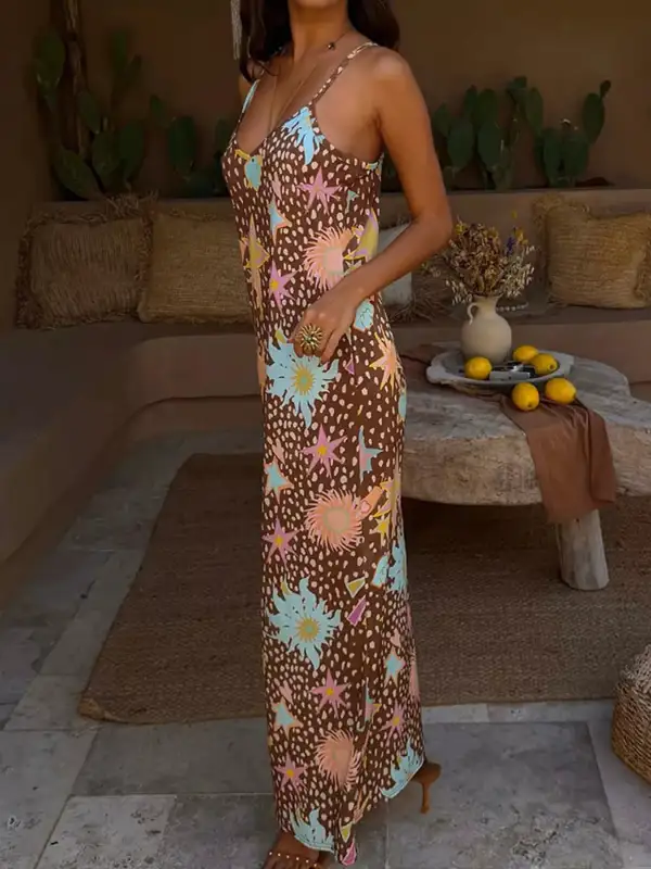 Cami Long-Sleeve Printed Casual Dress