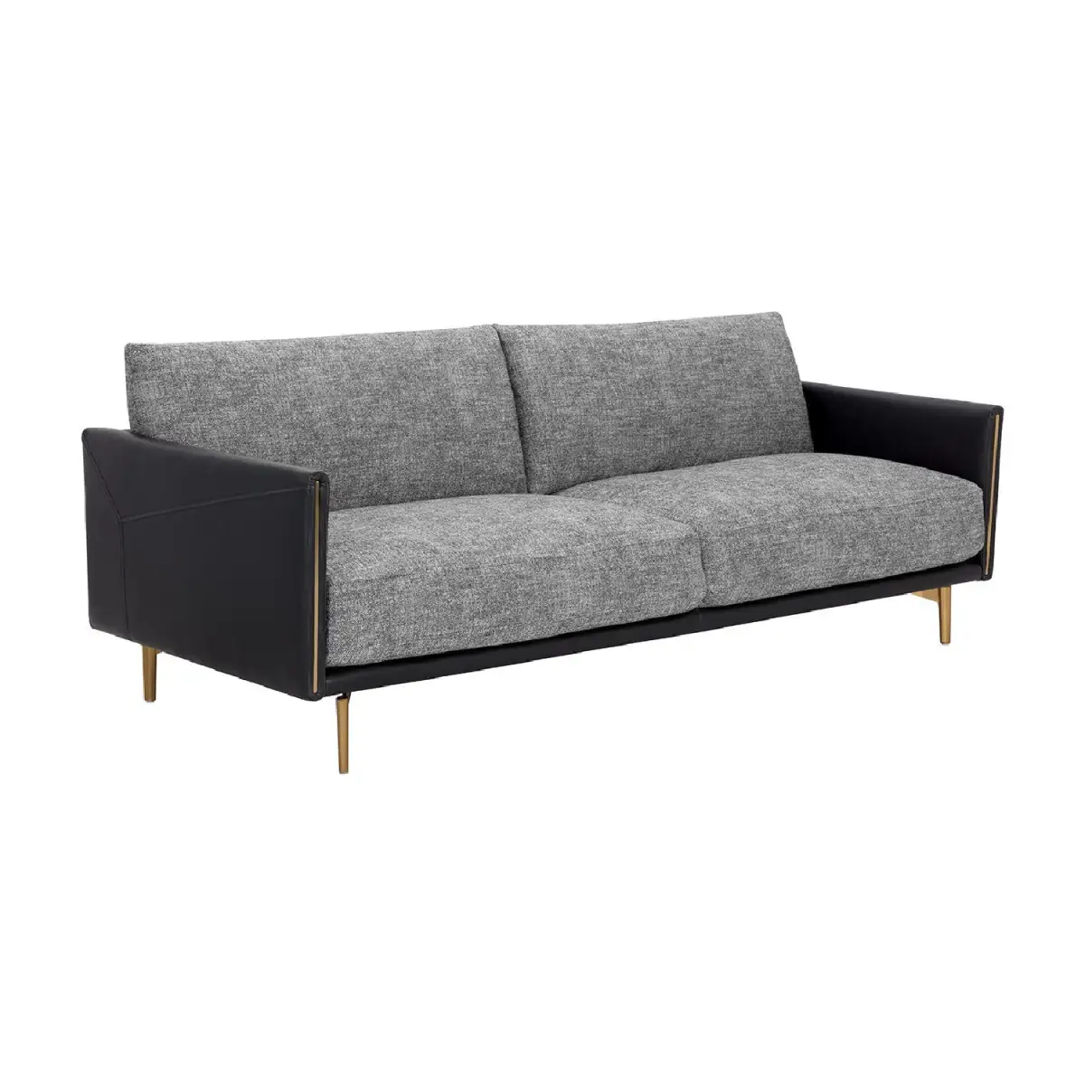 Sculptural Leather Sofa