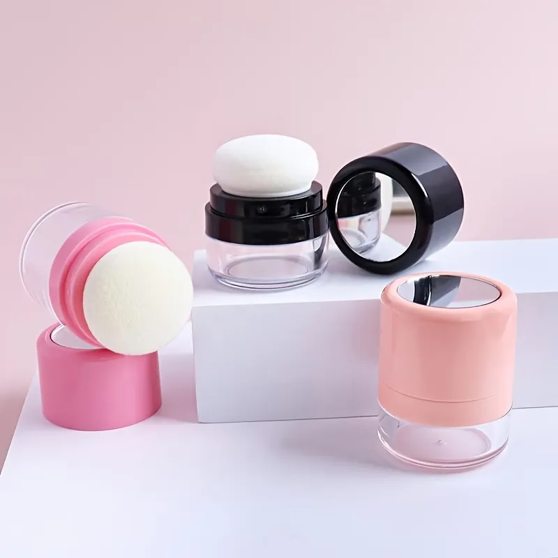 Portable Powder Container with Puff