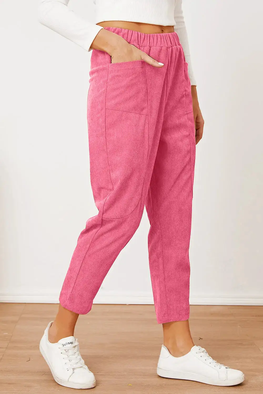 Everyday High Waist Pocket Detail Pants