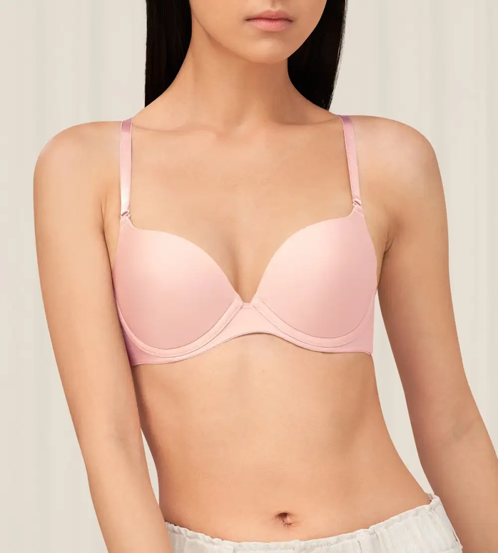 Women's Wired Push-Up Memory-Foam T-Shirt Bra