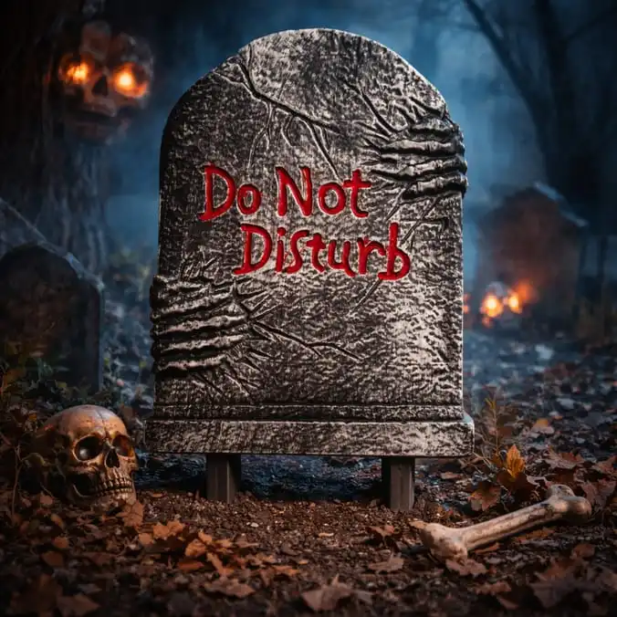 Faux Tombstone Yard Decoration