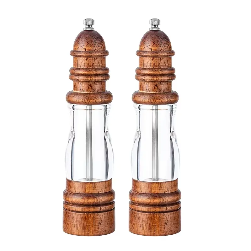 Manual Glass & Wood Spice Grinder