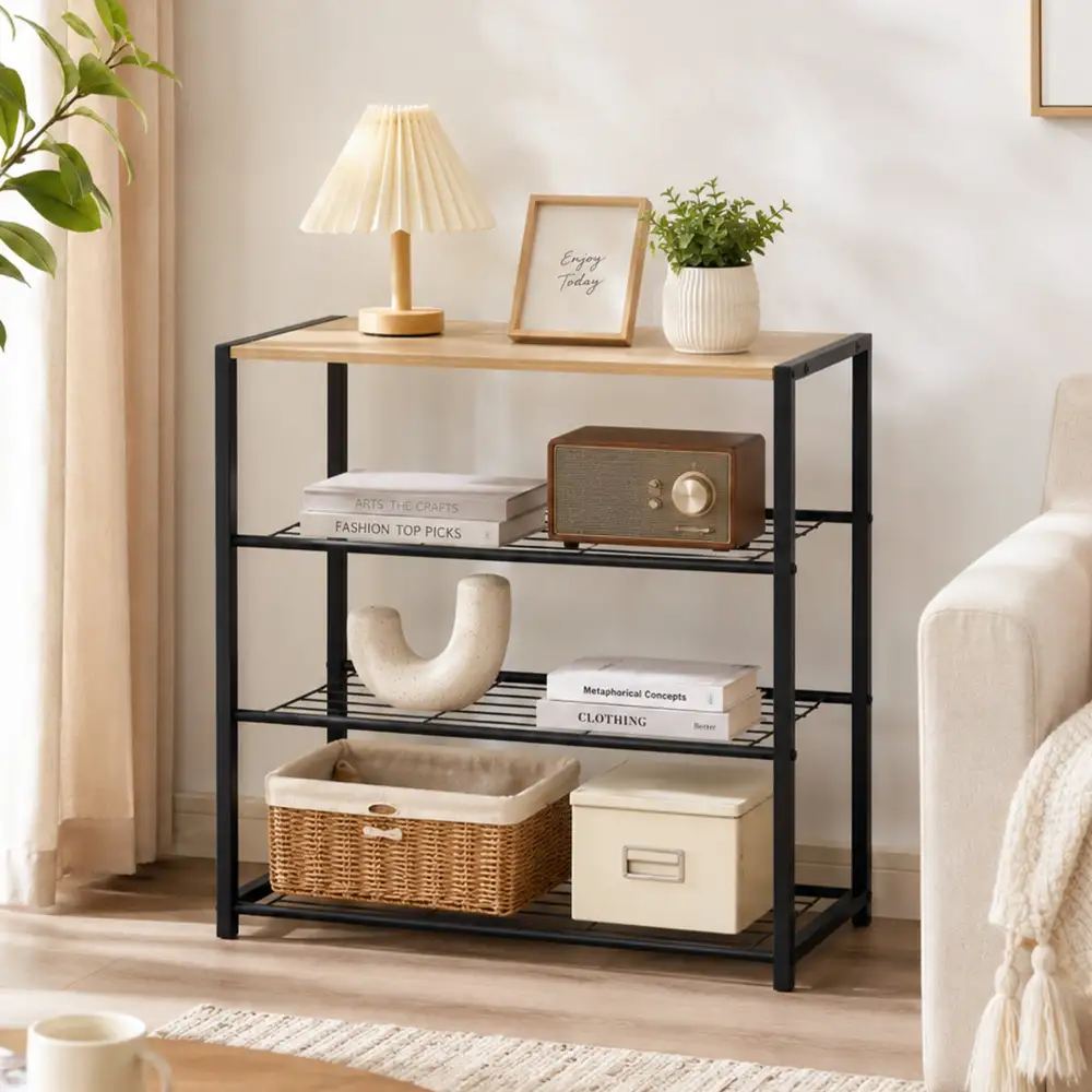 Panel Construction Casual Modern Storage Shelf