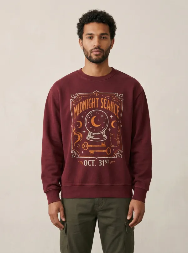 Men's Halloween Midnight Seance Crystal Ball Sweatshirt