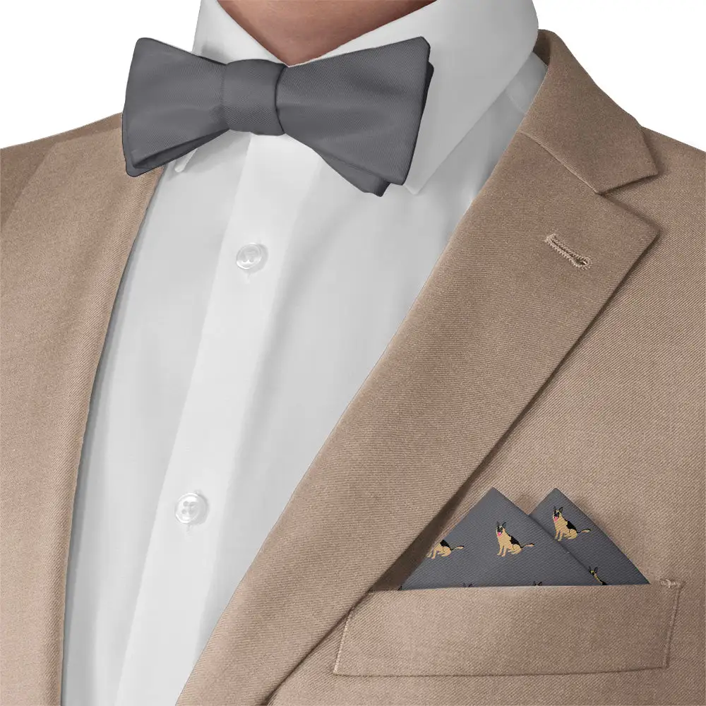 Minimal Streamlined Animal Motif Dog Motif Pocket Square