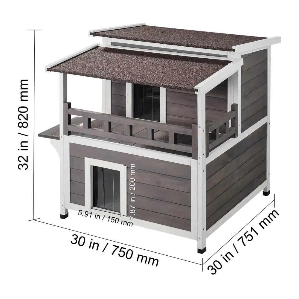 Wooden Story Cat House