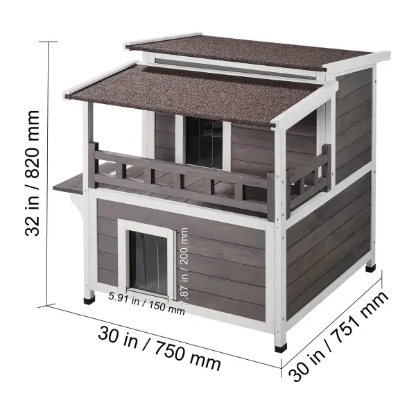 Wooden Story Cat House