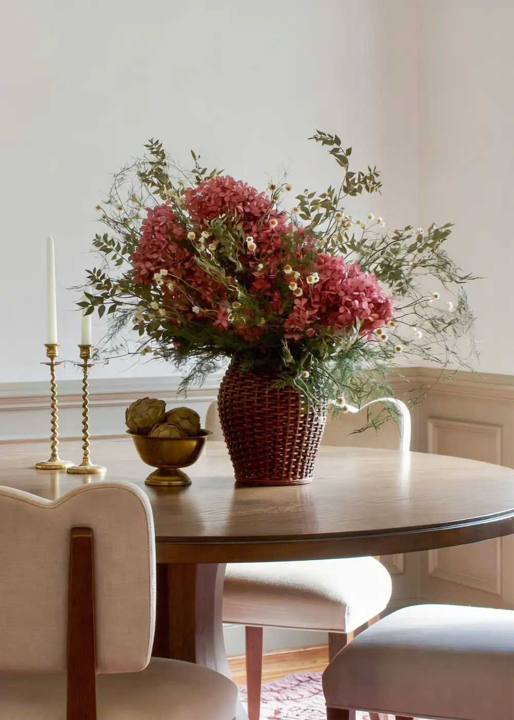 Preserved Dusty Cone Hydrangea Stem