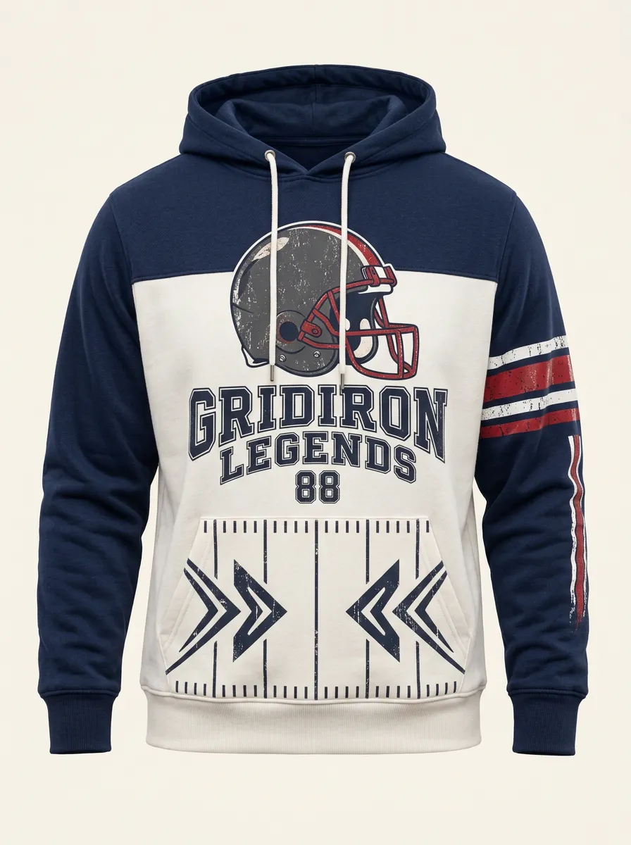 Men's Yard Line Classic Football Hoodie