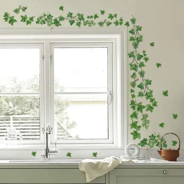 Green Plant Leaves Wall Stickers