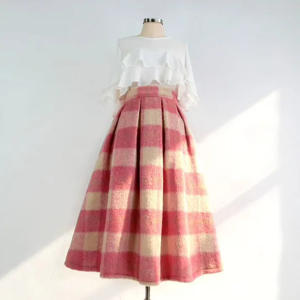 Versatile Movement Everyday Casual Plaid Skirt
