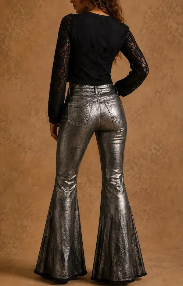 Bell Bottom Retro Style Denim Jeans