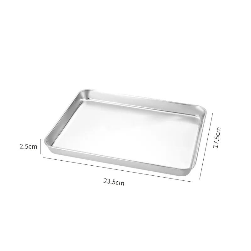 Household Rectangular Stainless Steel Plate