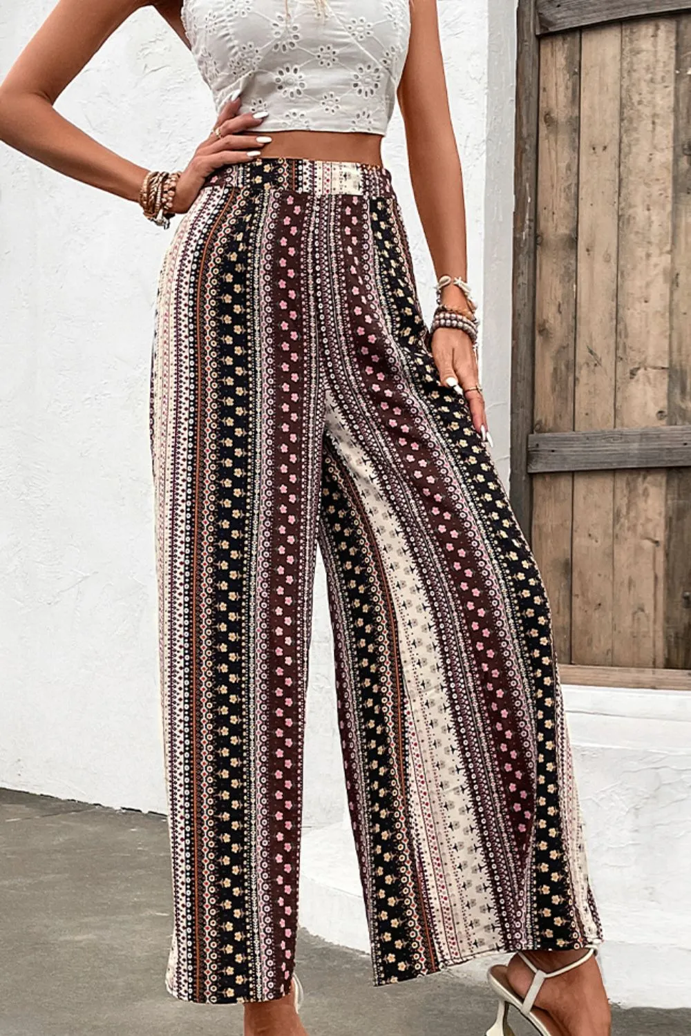 Easy High Waist Wide Leg Pants
