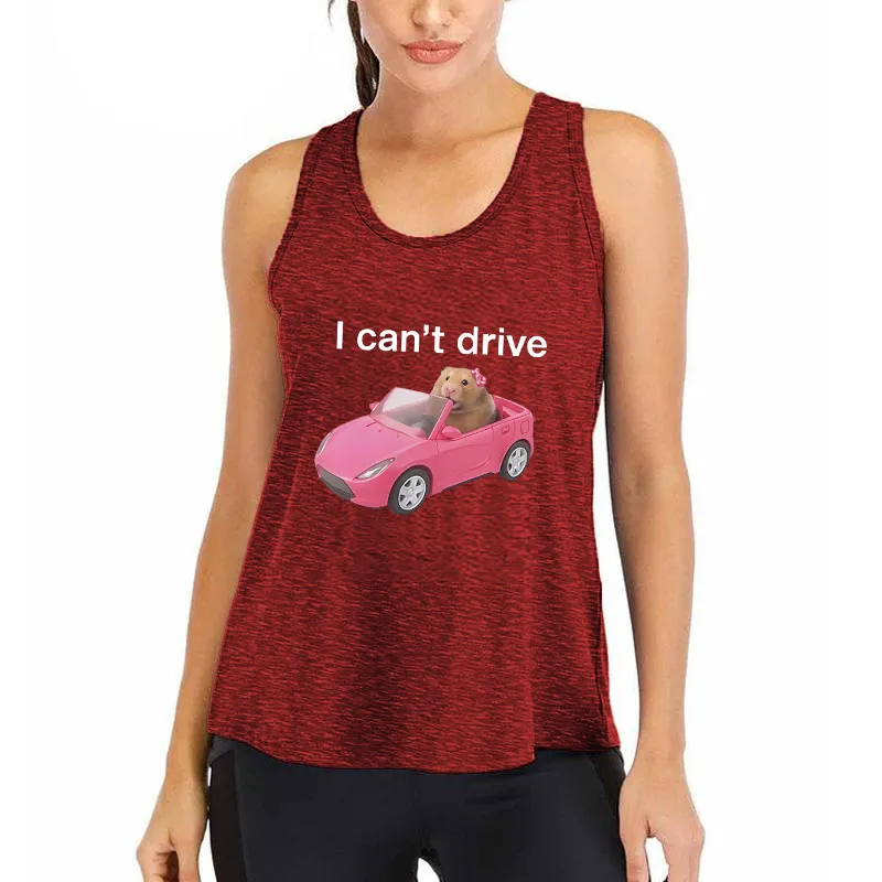 I Can T Drive Funny Hamster Meme Athletic Tank