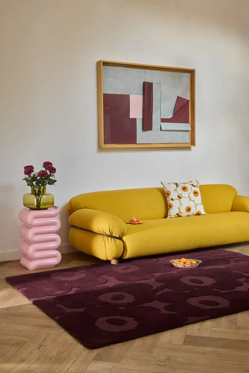 Wool Floral Contemporary Area Rug