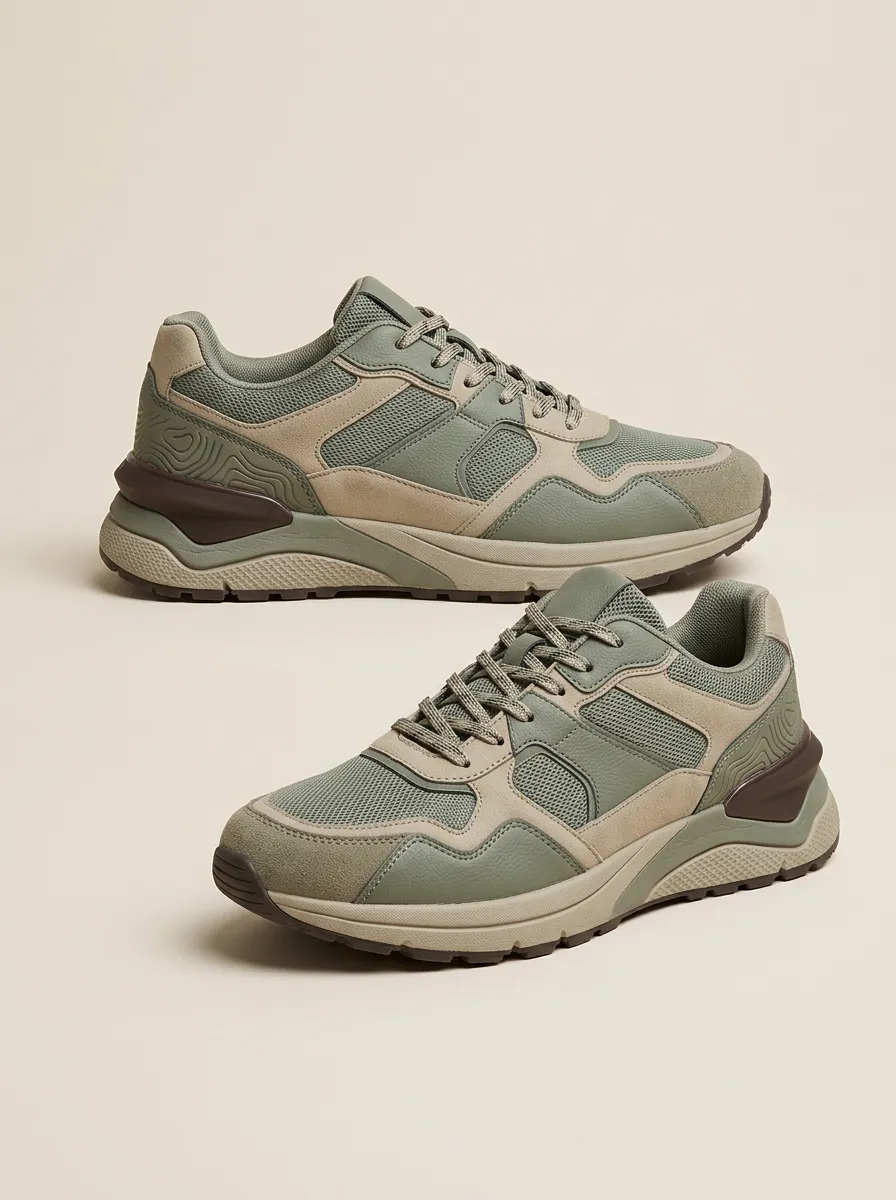 Unisex Everyday Outdoor Hiking Topographic Pattern Print Sneakers