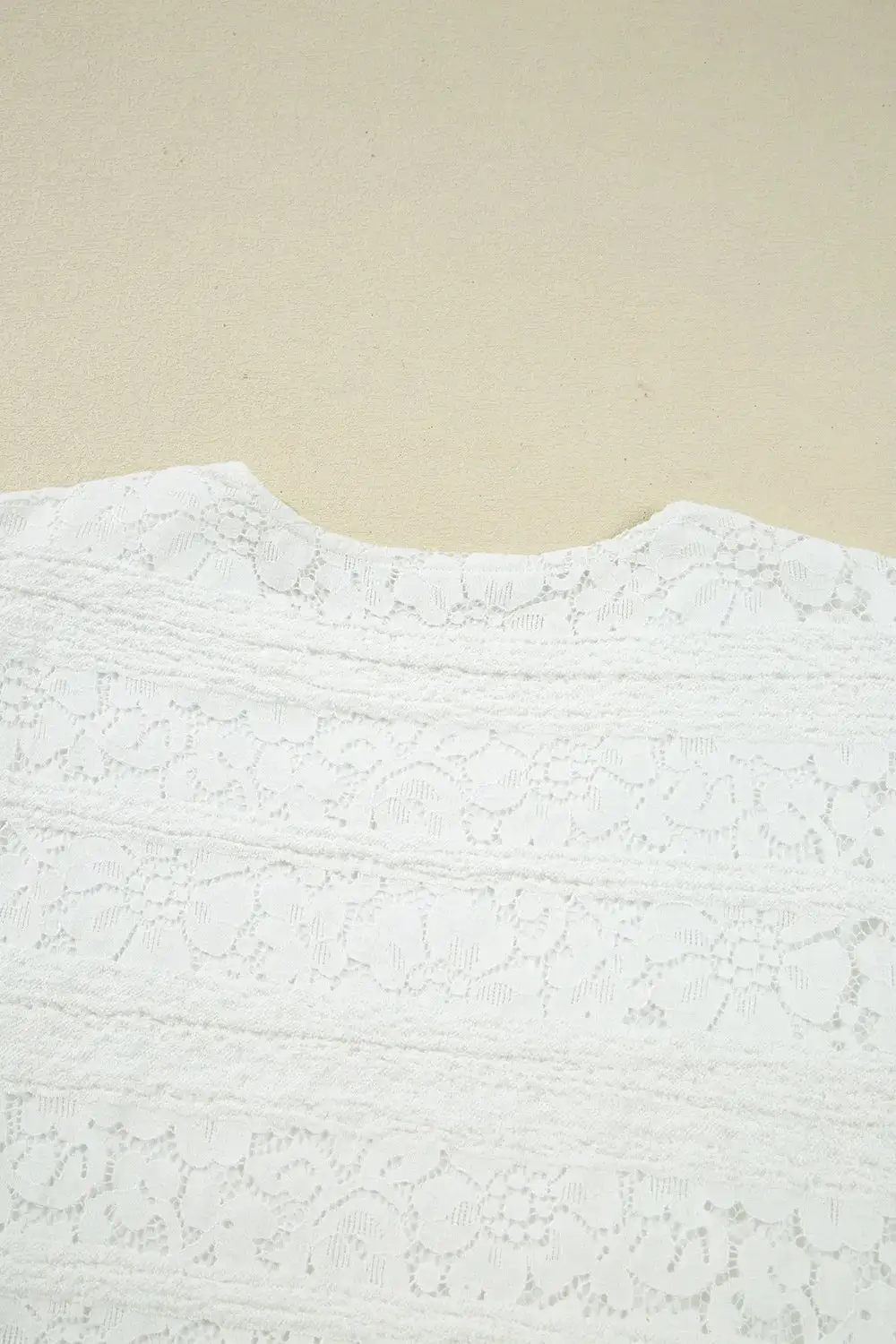 Balanced Detail Lace Long Sleeve Mini Dress