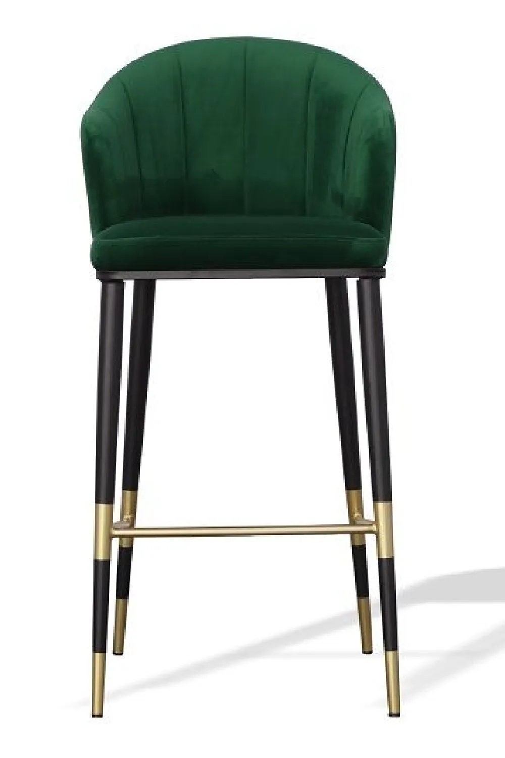 Curved Velvet Bar Stool