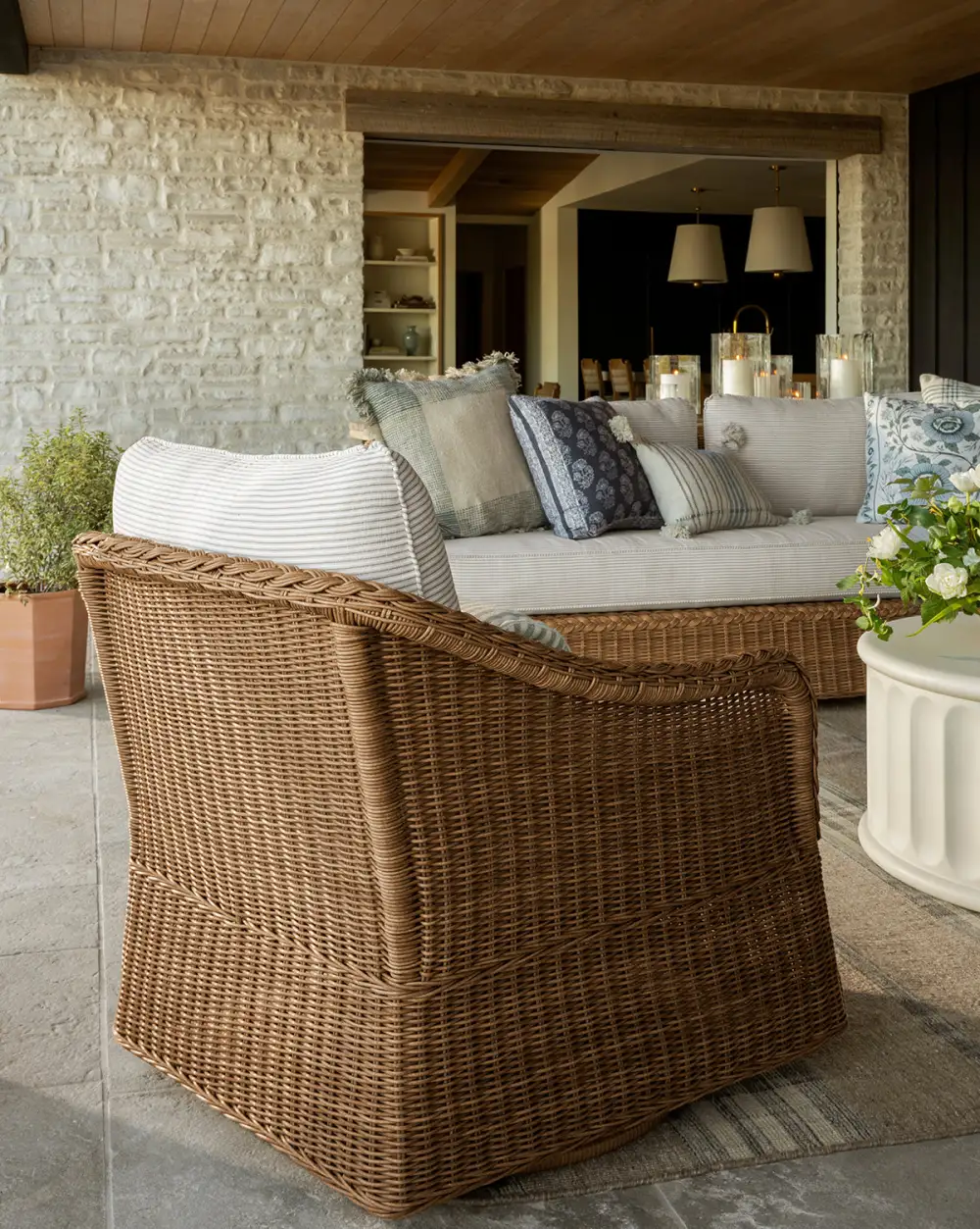 Outdoor Wicker Lounge Chair