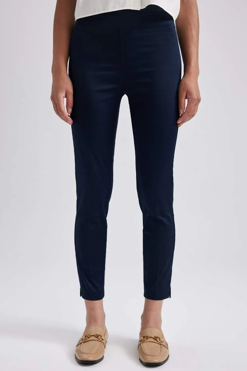 Normal Waist Satin Trousers