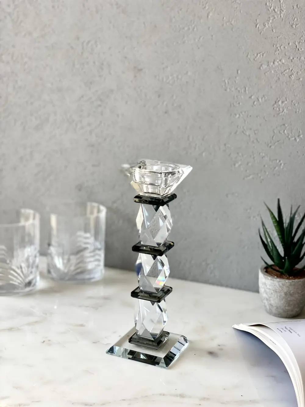 Black Axis Candle Stand Large
