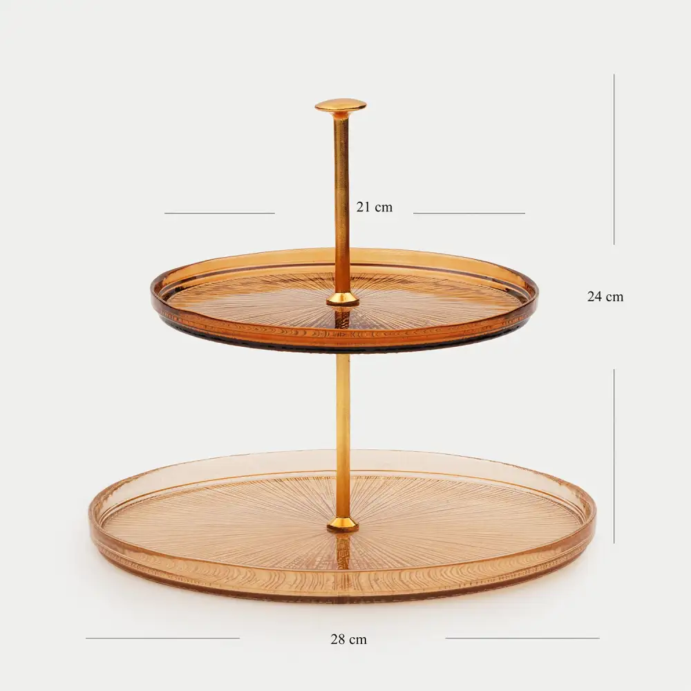 Two Tone Glass Cake Stand