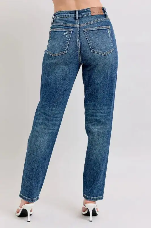 Panel Detail Tailored Denim Jeans