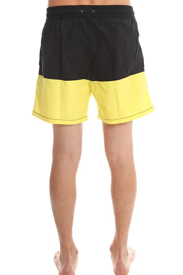 Striped Mesh Suit Swim Trunks
