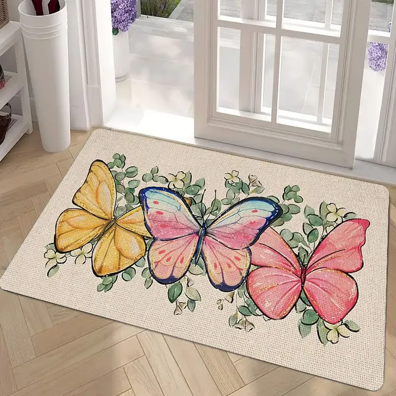 Butterfly Floral Entry Mat